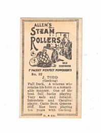 1933 Allen's League Footballers #32 George Todd Back
